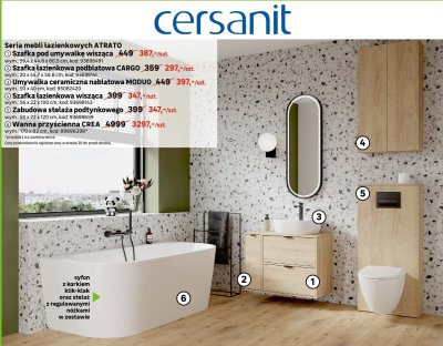 Umywalka ceramiczna nablatowa MODUO Cersanit promocja w Leroy Merlin