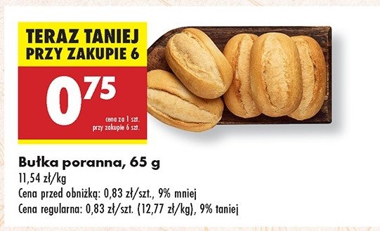Bułka poranna promocja