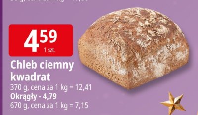 Chleb ciemny kwadirat promocja w Leclerc