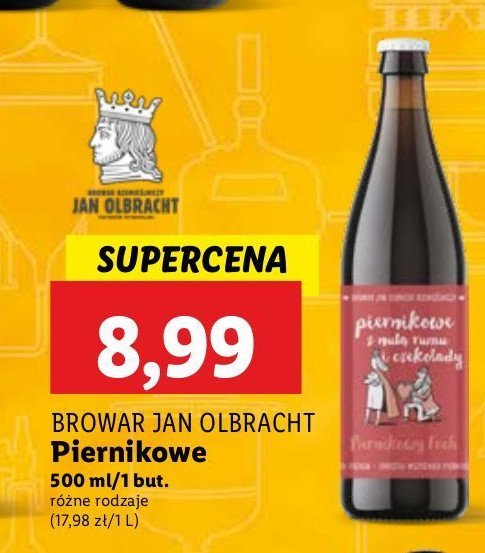 Piwo Jan olbracht grzane piernikowe promocja