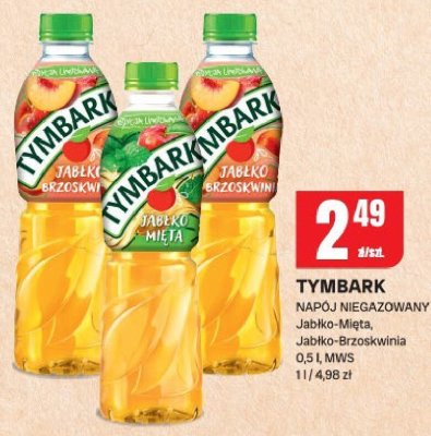Napój Tymbark niegazowany Jabłko-Brzoskwinia promocja w Chorten