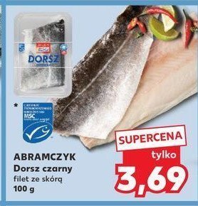 Dorsz czarny filet ze skórą Abramczyk promocja