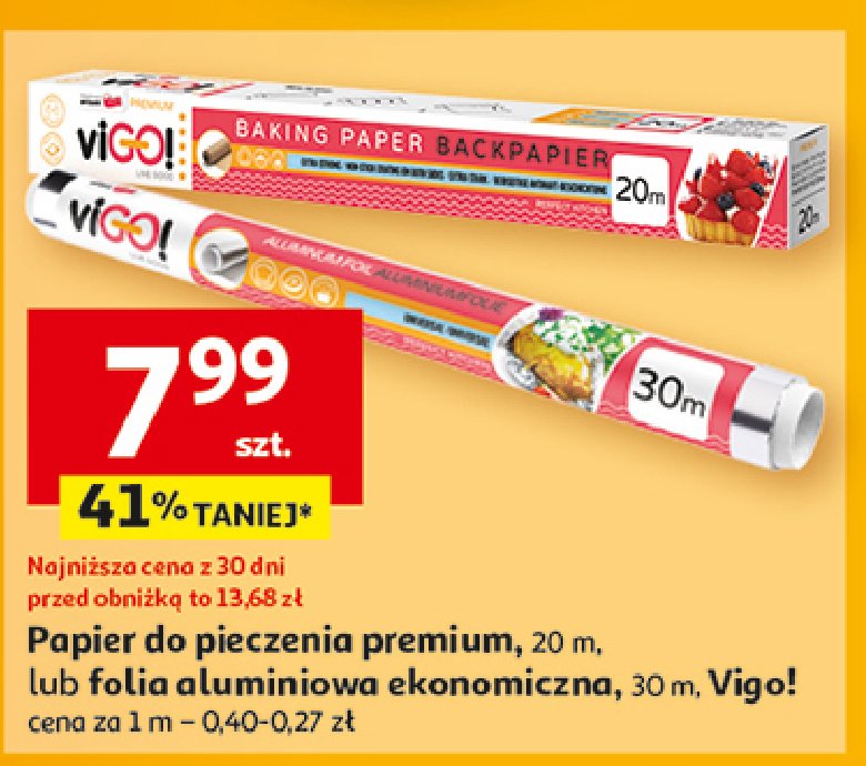 Folia aluminiowa 30 m Vigo! promocja w Auchan