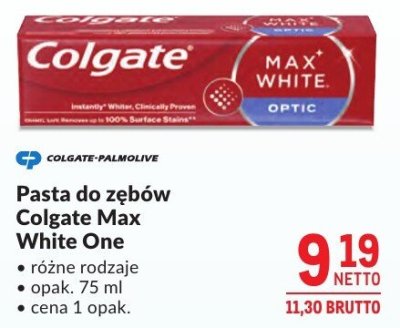 Pasta do zębów Colgate Max White One promocja w Makro