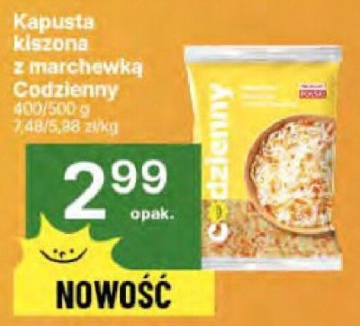 Kapusta kiszona z marchewką Codzienny promocja w Delikatesy Centrum