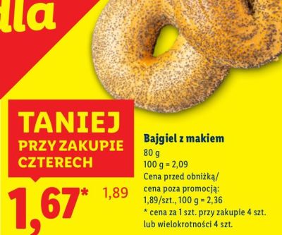Bajgiel z makiem promocja w Lidl