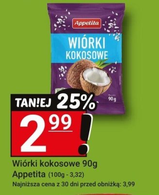 Wiórki kokosowe 90g - Appetita promocja w Hitpol