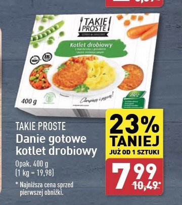 Kotlet drobiowy z marchewką i groszkiem z puree Takie proste promocja