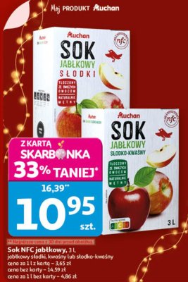 Sok NFC jabłkowy Auchan promocja w Auchan