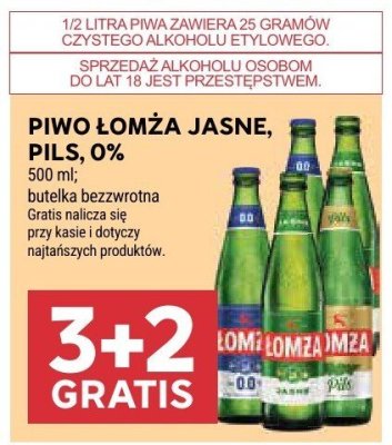 Piwo Łomża Jasne, Pils, 0% promocja w Stokrotka