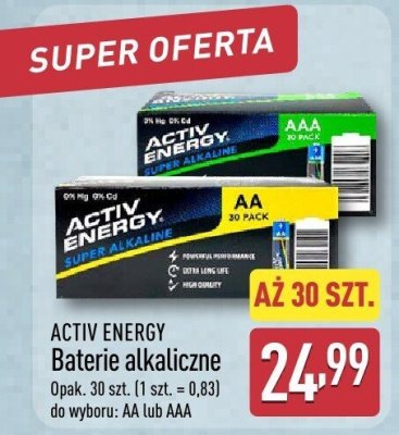 Baterie alkaliczne ACTIV ENERGY promocja w Aldi