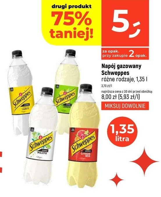 Napój indian tonic zero Schweppes promocja w Dealz