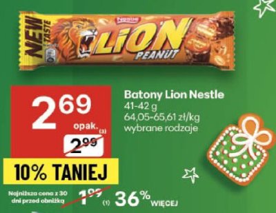 Baton Lion Nestle Peanut promocja w Delikatesy Centrum