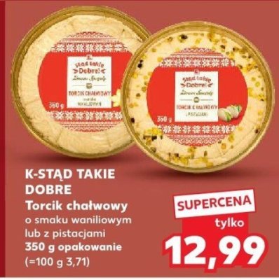 Torcik chałwowy K-STAD TAKIE DOBRE o smaku waniliowym lub z polewarą promocja w Kaufland