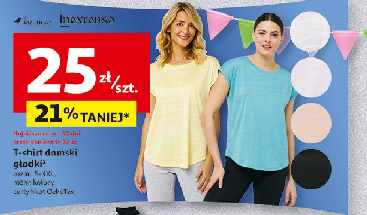 T-shirt damski Auchan inextenso promocja