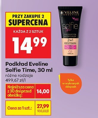 Podkład Eveline Selfie Time, 30 ml promocja w Biedronka