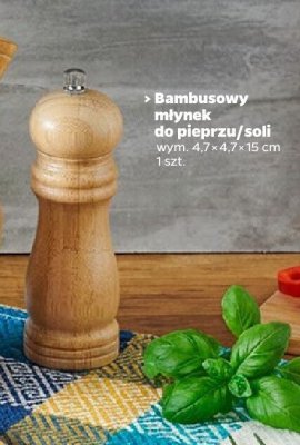 Bambusowy młynek do pieprzu/soli promocja w Netto