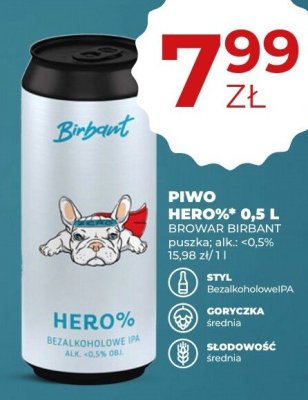 Piwo Hero%* 0,5 L promocja w Duży Ben