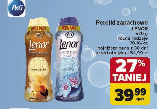 Perełki zapachowe gold orchid Lenor promocja w Carrefour