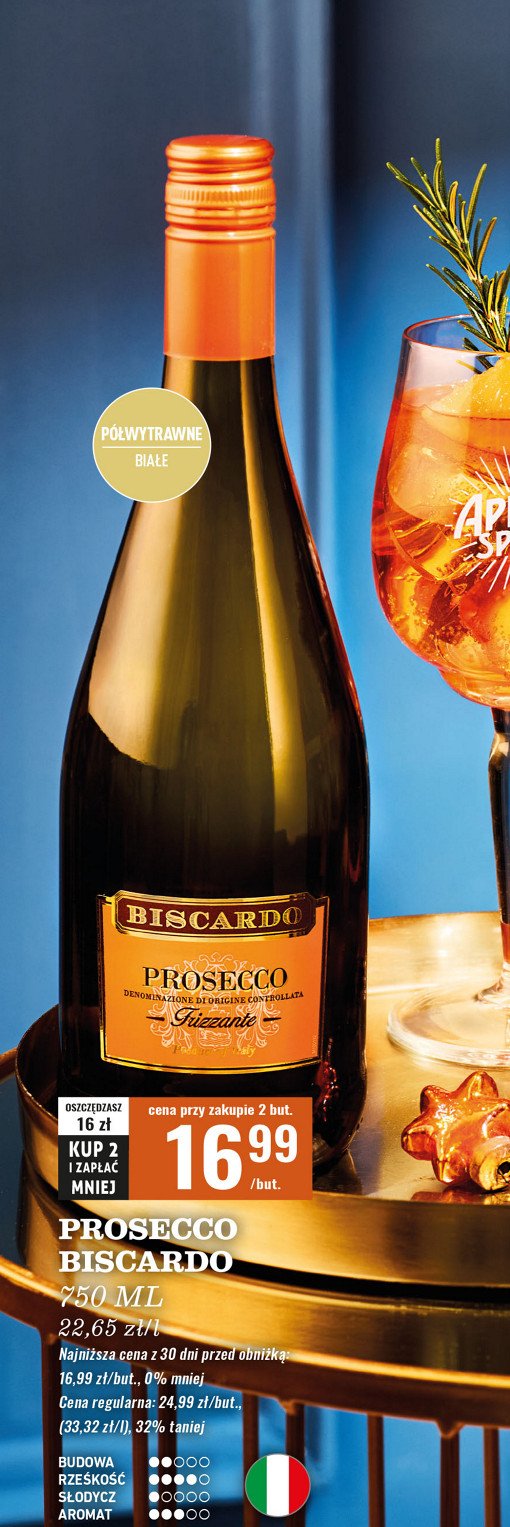 Wino BISCARDO PROSECCO promocja w Biedronka