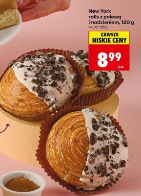 New York rolls z polewą i nadzieniem promocja w Biedronka