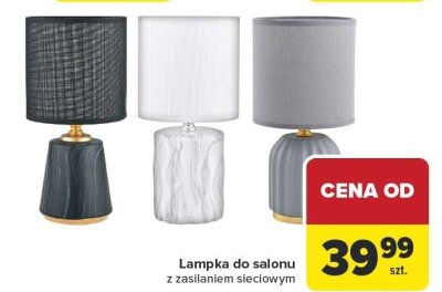 Lampka do salonu z zasilaniem sieciowym promocja w Carrefour