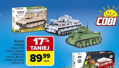 Klocki COBI CZOŁG skala 1:48 różne rodzaje promocja w Carrefour