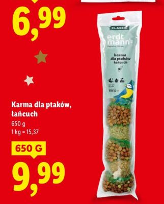 Karma dla ptaków, łańcuch erdmann promocja w Lidl