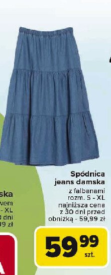 Spódnica damska jeans rozm. s-xl promocja w Carrefour