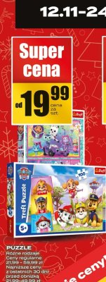 Puzzle Psi Patrol, różne rodzaje promocja w Supeco