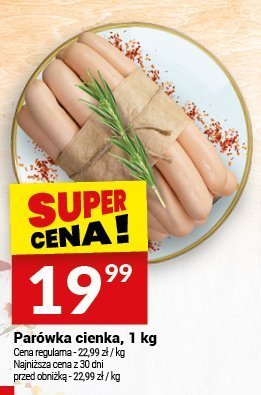 Parówka cienka, 1 kg promocja w Twój Market
