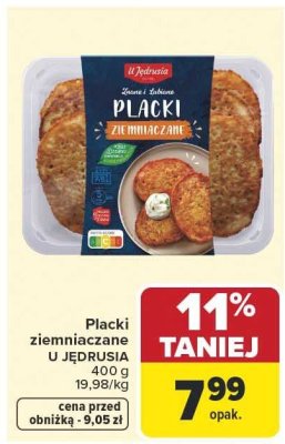 Placki ziemniaczane U Jędrusia promocja w Carrefour