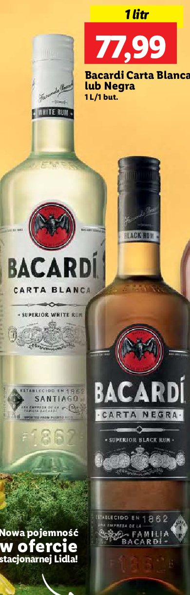 Rum Bacardi carta negra promocja