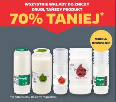 Wszystkie wkłady do zniczy DRUGI -70% promocja w Netto