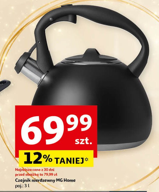 Czajnik black 3 l Mg home promocja