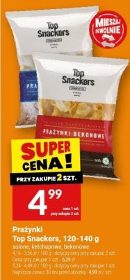 Prażynki Top Snackers, 120-140 g promocja w Twój Market