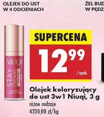 Olejek koloryzujący do ust Niuqi promocja