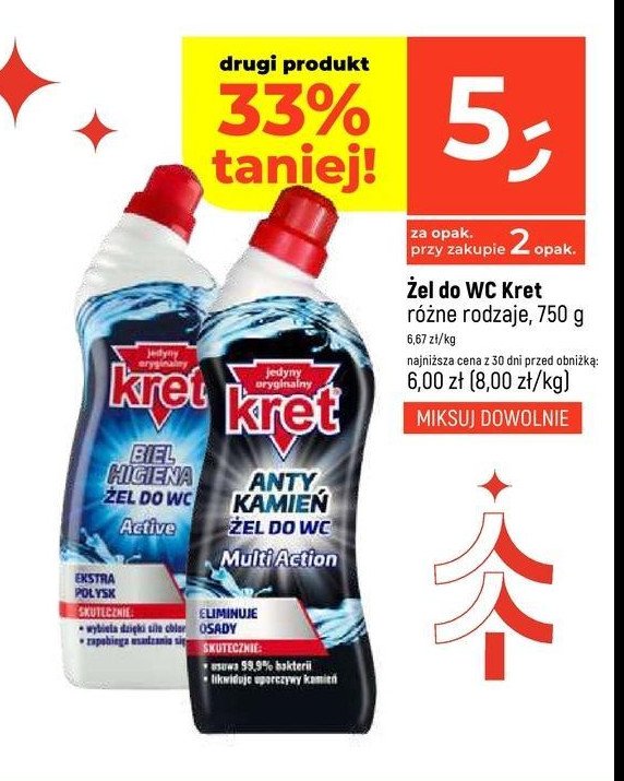 Żel do wc anty kamień multi action Kret promocja w Dealz