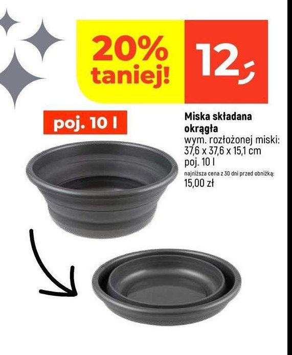 Miska składana 10 l promocja