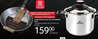Patelnia De Buyer 28 cm Carbone Plus promocja w Selgros