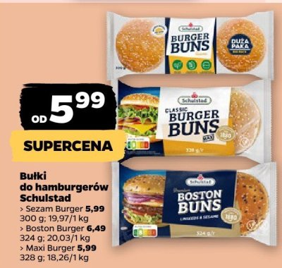 Bułki do hamburgerów Schulstad Sezam Burger promocja w Netto