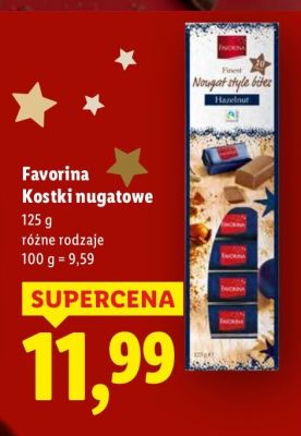 Kostki nugatowe Favorina 125 g różne rodzaje promocja w Lidl
