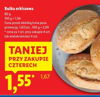 Bułka orkiszowa promocja w Lidl