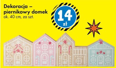 Dekoracja – piernikowy domek ok. 40 cm promocja w Tedi