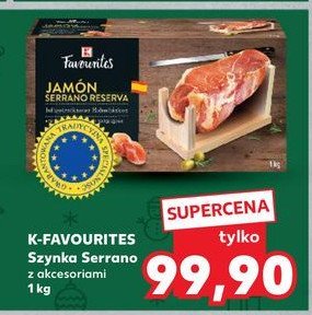 Szynka serrano z akcesoriami K-classic favourites promocja w Kaufland