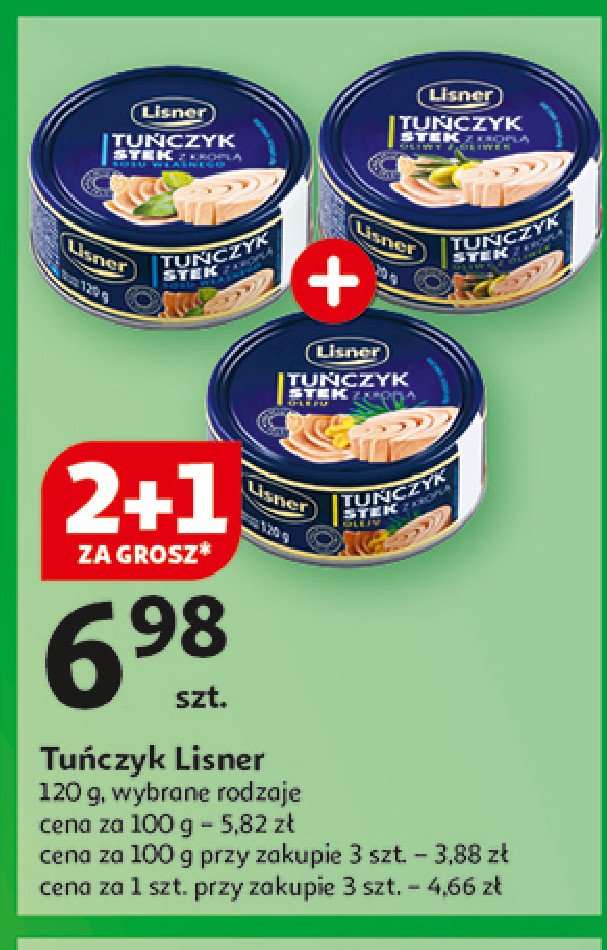 Tuńczyk stek z kroplą oleju Lisner promocja