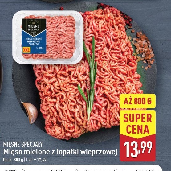 Mięso mielone z łopatki wieprzowej Mięsne specjały zawsze świeże promocja