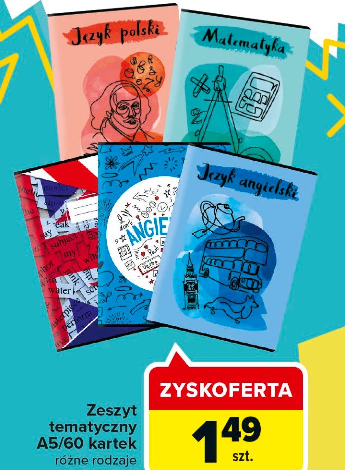 Zeszyt a5 60 kartek j. polski promocja