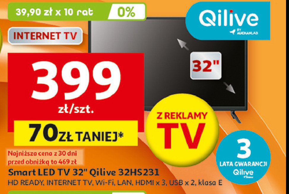 Telewizor 32'' 32hs231 Qilive promocja