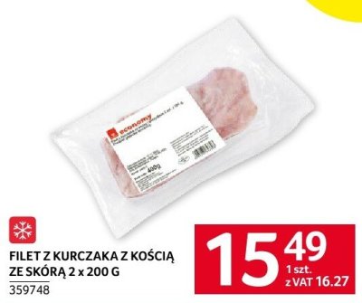 Filet z kurczaka z kością ze skórą 2 x 200 g economy promocja w Selgros